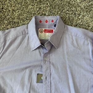 Robert Graham Men's Purple dress Shirt size large lux cotton